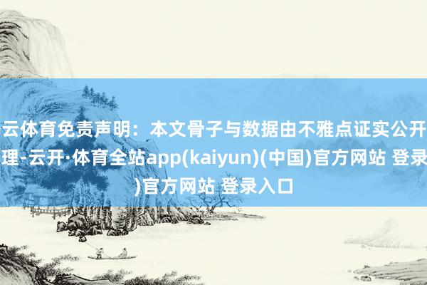 开云体育免责声明：本文骨子与数据由不雅点证实公开信息整理-云开·体育全站app(kaiyun)(中国)官方网站 登录入口