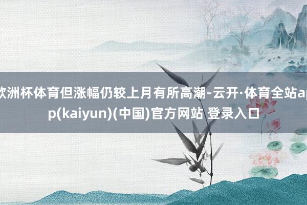 欧洲杯体育但涨幅仍较上月有所高潮-云开·体育全站app(kaiyun)(中国)官方网站 登录入口