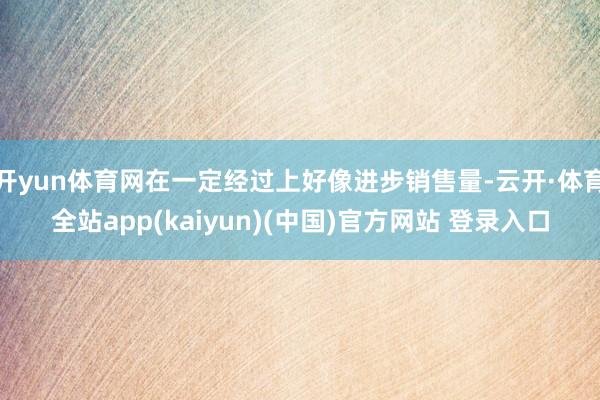 开yun体育网在一定经过上好像进步销售量-云开·体育全站app(kaiyun)(中国)官方网站 登录入口