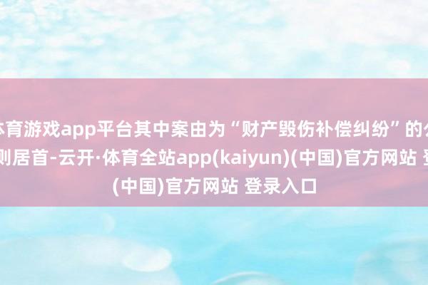 体育游戏app平台其中案由为“财产毁伤补偿纠纷”的公告以29则居首-云开·体育全站app(kaiyun)(中国)官方网站 登录入口