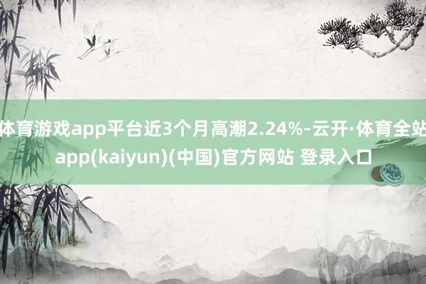 体育游戏app平台近3个月高潮2.24%-云开·体育全站app(kaiyun)(中国)官方网站 登录入口