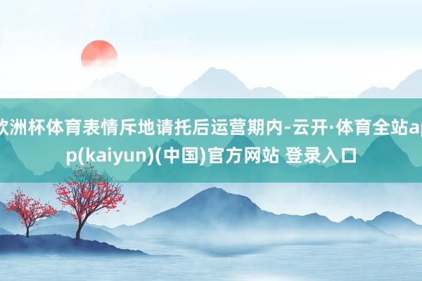欧洲杯体育表情斥地请托后运营期内-云开·体育全站app(kaiyun)(中国)官方网站 登录入口