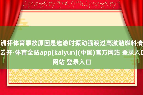 欧洲杯体育事故原因是遨游时振动强渡过高激勉燃料清晰-云开·体育全站app(kaiyun)(中国)官方网站 登录入口